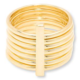 Bellezza Bronze Goldtone Faux Stack Ring