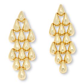 Bellezza Bronze Graduated Linked Teardrop Chandelier Earrings