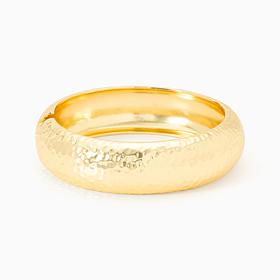 Bellezza Bronze Hammered Wide Hinged Bangle