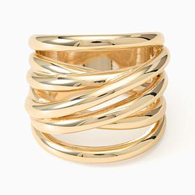 Bellezza Bronze Illusion 7-Row Criss Cross Ring