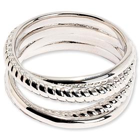 Bellezza Bronze Multirow and Smooth Crossover Ring