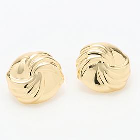 Bellezza Bronze Polished Swirl Stud Earrings 