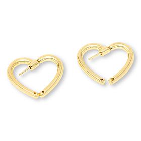 Bellezza Two-Piece Heart Shaped Hoop Earrings