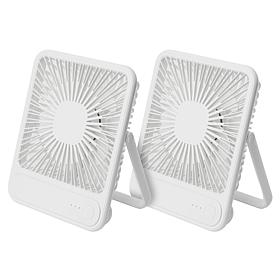Bell+Howell 2-Pack Rechargeable Personal Fans with 3 Speeds