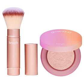 Benefit Cosmetics Glow-La-La Powder Highlight and Brush Set