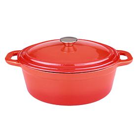 BergHOFF Neo 8qt Cast Iron Oval Covered Dutch Oven, Orange