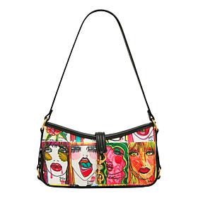 Betsey Johnson Artwork Faces Shoulder Bag
