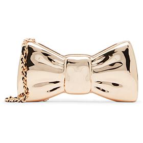 Betsey Johnson Metal Bow Crossbody Clutch