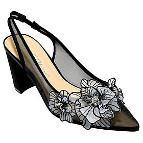 Betsey Johnson Petra Embellished Floral Slingback Pump