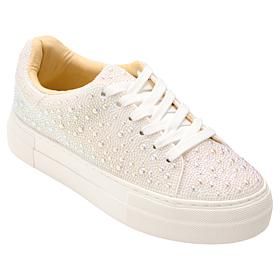 Betsey Johnson Sidny Rhinestone or Faux Pearl Platform Sneaker