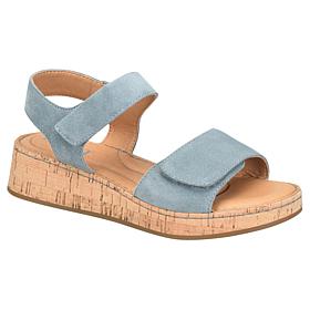 Born Cabanas Suede Sandal with Cork Wedge 