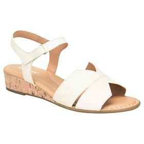 Born® Peral Leather Cork Wedge Sandal