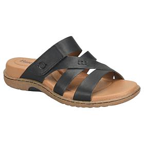 BORN Shawna Leather Adjustable Slide Sandal
