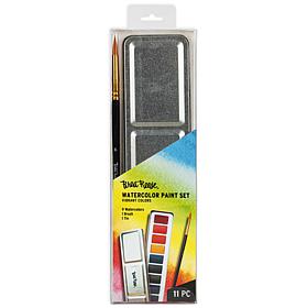 Brea Reese Vibrant Watercolor Paint Set with Brush and Tin