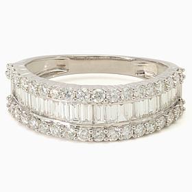 Bright Halo Lab Grown Diamonds 1.25ctw Baguette Band Ring