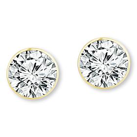 Bright Halo Lab Grown Diamonds 14K 0.5ctw Bezel-Set Stud Earrings