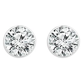 Bright Halo Lab Grown Diamonds 14K 2.5ctw Bezel-Set Stud Earrings