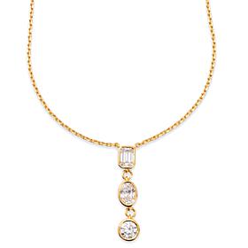 Bright Halo Lab-Grown Diamonds 1.5ctw Dangle Pendant Necklace