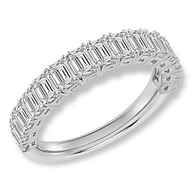 Bright Halo Lab Grown Diamonds 2ctw Emerald-Cut Anniversary Band Ring