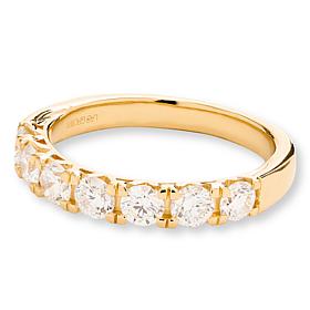 Bright Halo Lab Grown Diamonds Sterling Silver 1.05ctw 7-Stone Ring