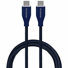Brookstone C-to-C 60W 6ft Nylon Braided Cable with Silver Ring