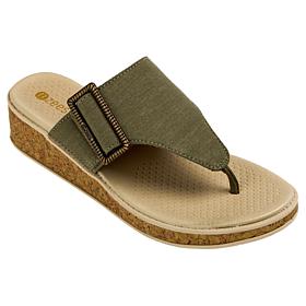 BZees Bay Machine Washable Linen Thong Sandal
