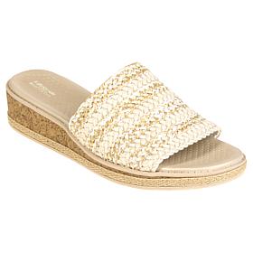 BZees® Breezy Stretch Raffia Sandal