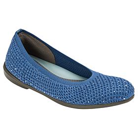 BZees Kallie Mesh Knit Rhinestone Flat