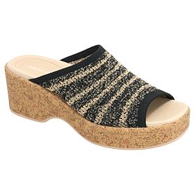 BZees® Very Ready Cork Wedge Platform Sandal w/Air Step™ Technology
