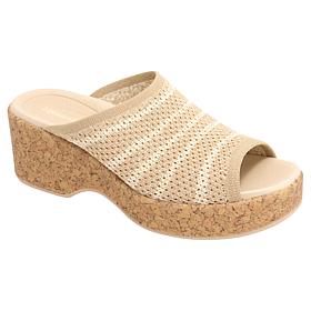 BZees® Very Ready Cork Wedge Platform Sandal w/Air Step™ Technology