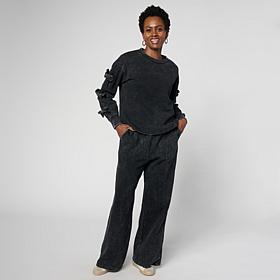 C Wonder 2-piece Bow-Sleeve Top & Pant Set