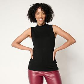 C Wonder Baby Ruffle Mock-Neck Tank Top