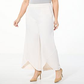 C Wonder Crepe Knit Wide Leg Trouser Pant