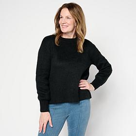 C Wonder Fuzzy Knit Balloon-Sleeve Sweater