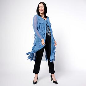 C. Wonder Mesh Ruffle Topper with Tie Closure