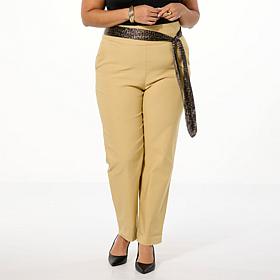 C Wonder Performance Stretch Knit Scarf Belt Pant