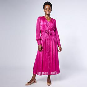 C Wonder Pintuck Chiffon Dress