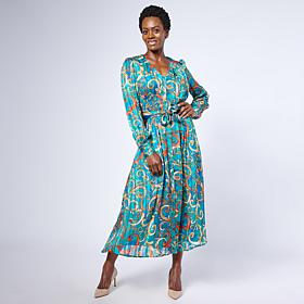 C Wonder Pintuck Chiffon Dress