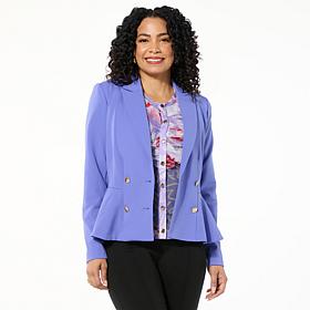 C Wonder Pleated Peplum Blazer