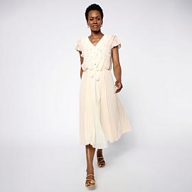 C Wonder  Pleated Ruffle Dress