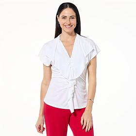 C Wonder Ruffle Front Top