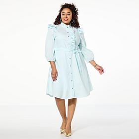 C Wonder Ruffle Shirt Dress