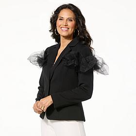 C Wonder Runway Mixed Media Blazer