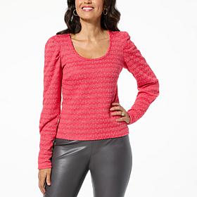 C Wonder Tweed Knit Sweater Top