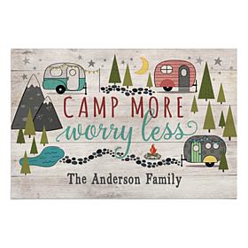Camp More Worry Less Personalized  Standard Doormat 