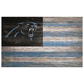 Carolina Panthers Distressed Flag 11x19
