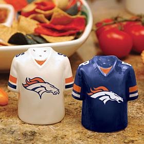 Ceramic Salt and Pepper Shakers - Denver Broncos