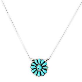 Chaco Canyon Campitos Cluster Turquoise Pendant Necklace