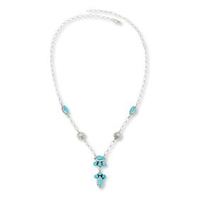 Chaco Canyon Campitos Turquoise Station Design Cluster Drop Necklace