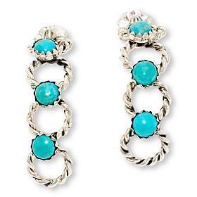 Chaco Canyon Sleeping Beauty Turquoise Half Hoop Earrings